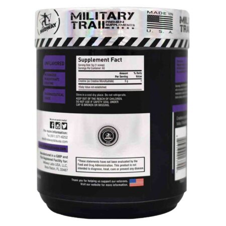 Midway Labs, Military Trail - Creatina - Sem sabor - 300 g - Image 2