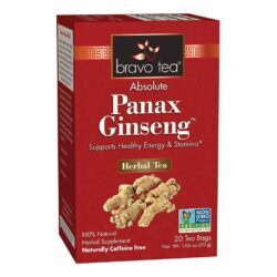 Bravo Tea Panax Ginseng: 20 Saquinhos para Energia e Foco