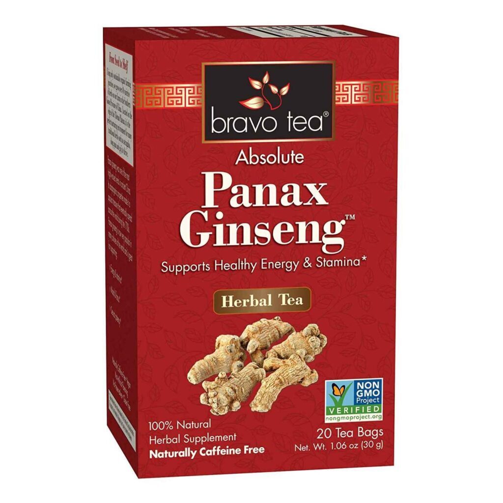Bravo Tea Panax Ginseng: 20 Saquinhos para Energia e Foco