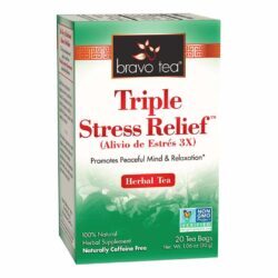 Bravo Tea Chá Triplo Alívio Stress - 20 Saquinhos Original Brasil