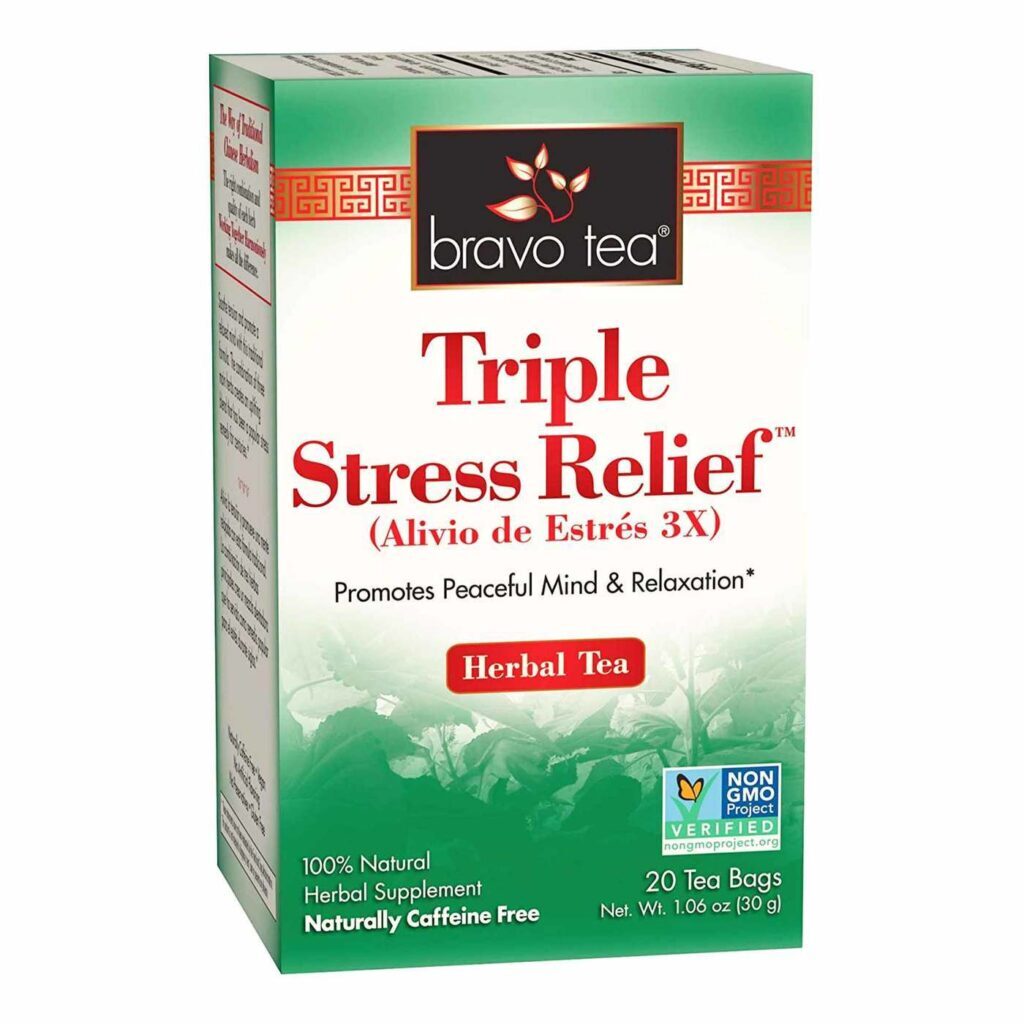 Bravo Tea Chá Triplo Alívio Stress - 20 Saquinhos Original Brasil