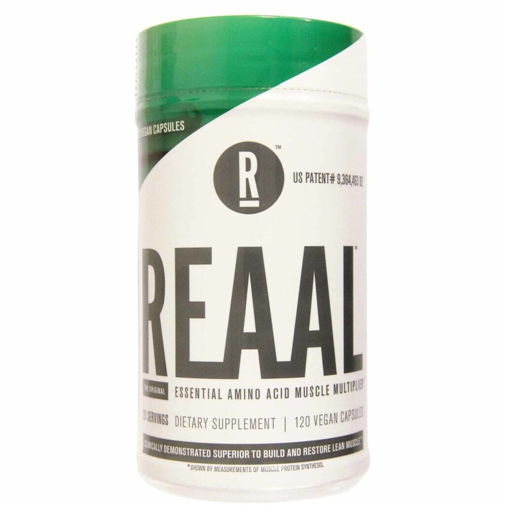 REAAL Essential Amino Acid Muscle Multiplier 120 Cápsulas Veganas - Construa Massa Muscular