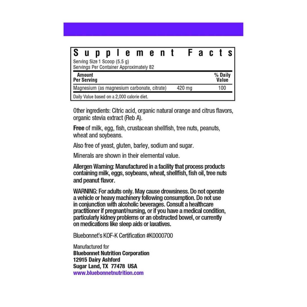 Bluebonnet Nutrition Simply Calm Sabor Laranja Cítrico 454g - Tranquilidade e Bem-Estar - Imagem 2