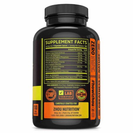 Zhou Nutrition Lyte Up Advanced Electrolyte Complex 100 Veggie Capsules - Image 3