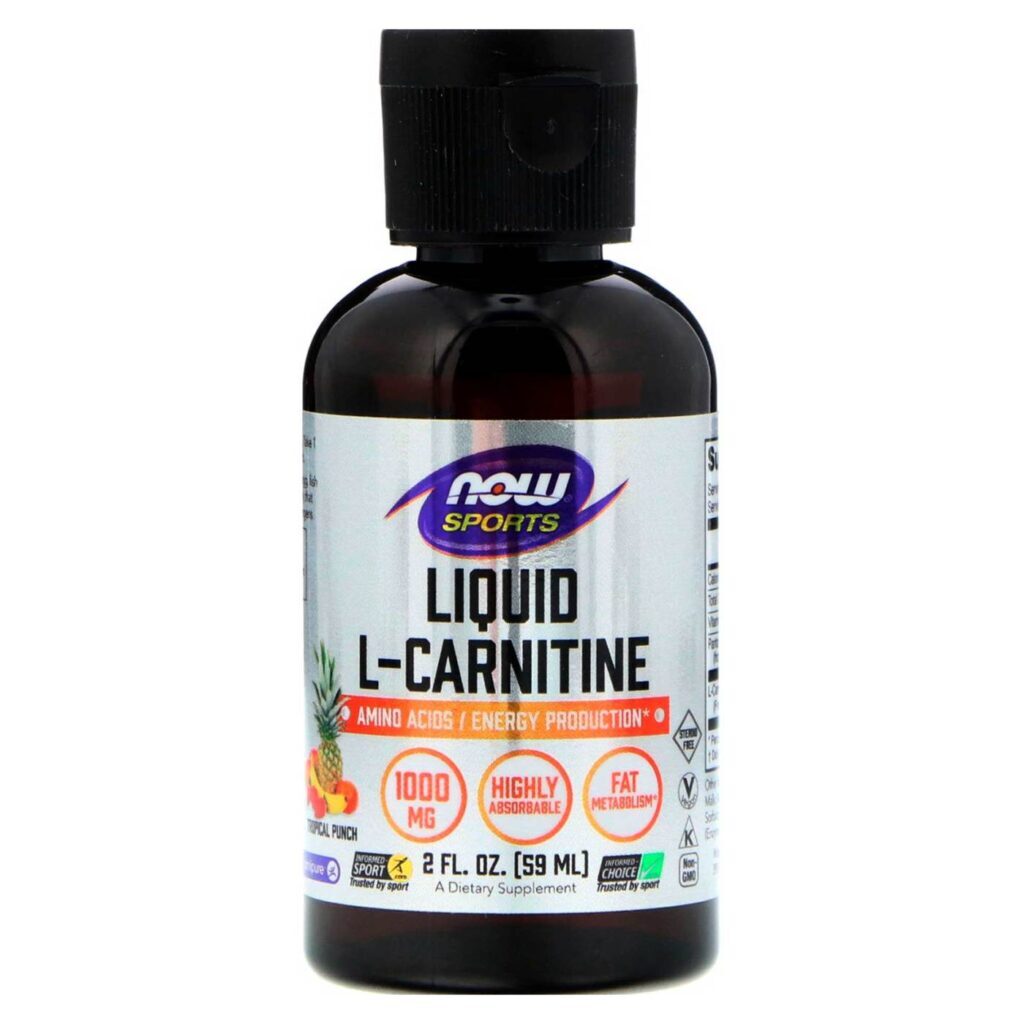 Now Foods L-Carnitina Líquida Punch Tropical 59 ml - Energia e Metabolismo