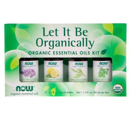 Now Foods, Kit Let It Be de Óleos Essenciais Orgânicos - 4 Frascos (10 ml por Frasco)