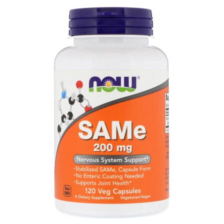 Now Foods, SAMe 200 mg - 120 Cápsulas Vegetarianas