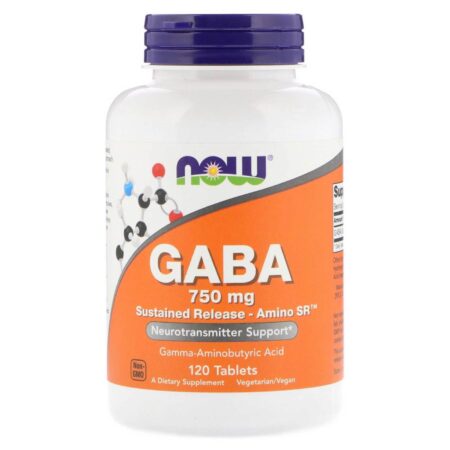 Now Foods, GABA 750 mg - 120 Comprimidos