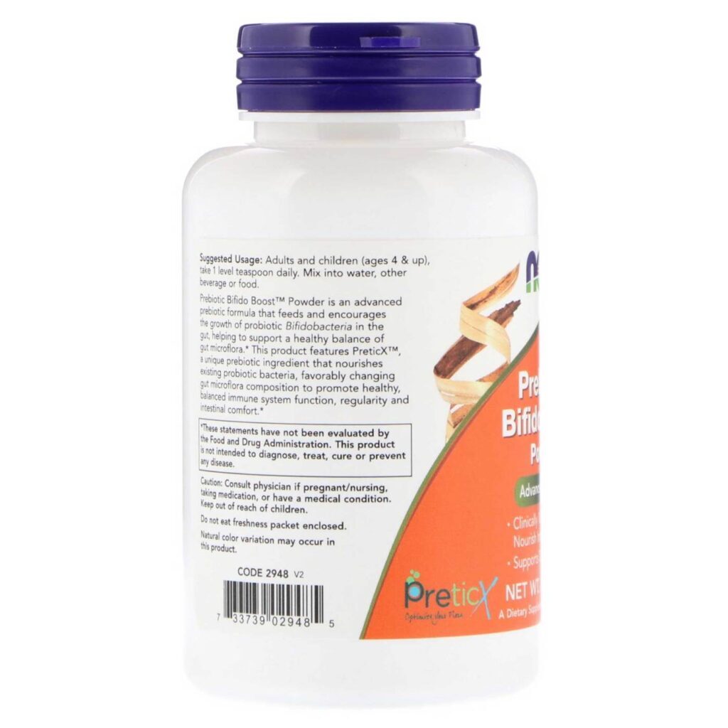 Now Foods Bifido Boost Prebiótico 85g: Saúde Intestinal e Imunidade no Brasil - Imagem 2