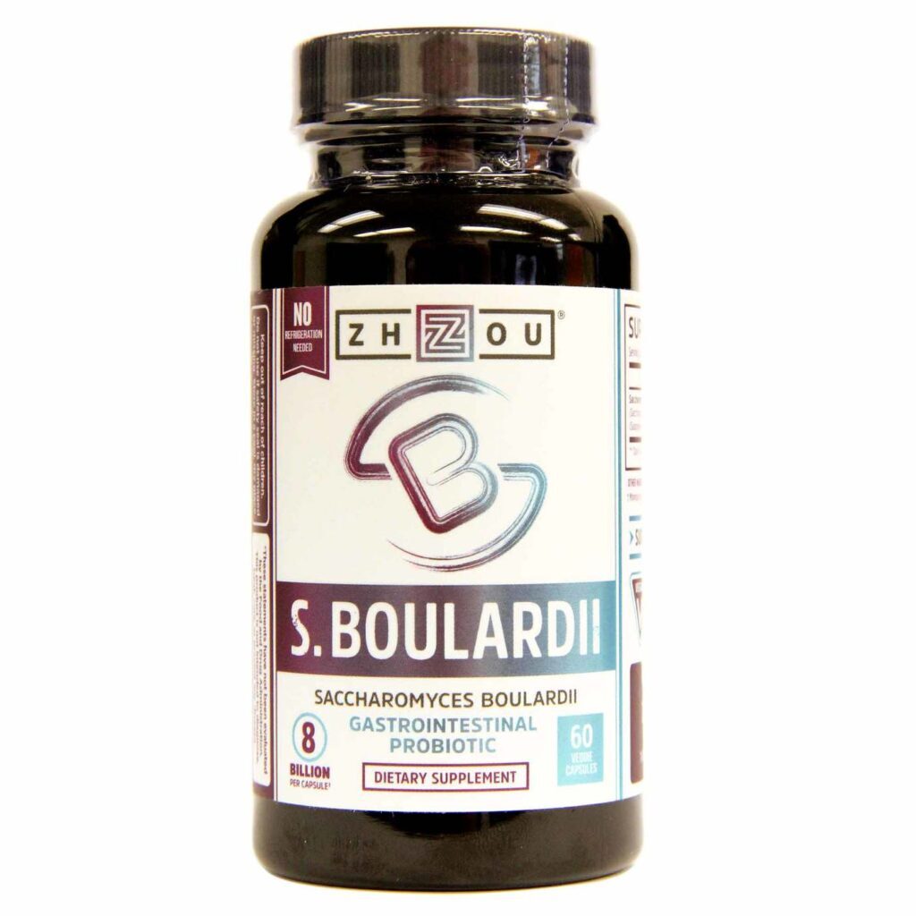 Zhou Nutrition S. Boulardii: Probiótico Vegano 60 Cápsulas Veggie para Saúde Intestinal