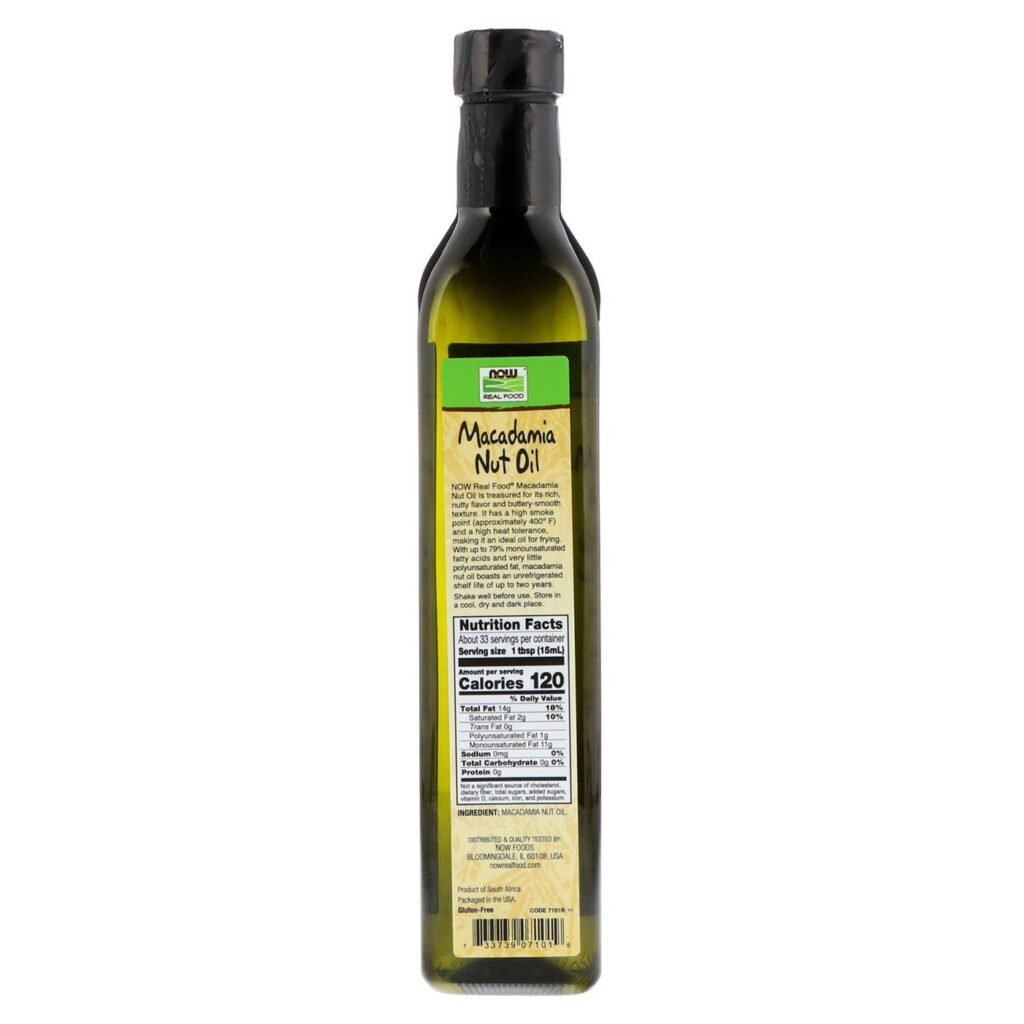 Now Foods Óleo de Nozes de Macadâmia 500 mL - Pureza e Nutrição para o Seu Bem-Estar - Imagem 2