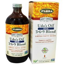 Flora Udo's Oil DHA 500ml: Puro Óleo de Linhaça e Algas para Saúde Cerebral e Corporal