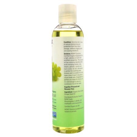 Now Foods Óleo de Uva Orgânico - 237 ml: Pureza e Nutrição Essencial para o Bem-Estar - Imagem 2