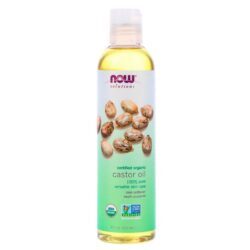 Óleo de Rícino Orgânico Certificado Now Foods 237 mL - Pureza e Nutrição para Pele e Cabelos