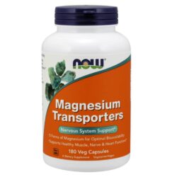 Now Foods Magnésio Transporters - 180 Cápsulas Vegetarianas | Essencial para Energia e Músculos