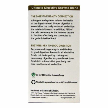 Garden of Life Ômega-Zyme™ Ultra 180 Cápsulas: Saúde Digestiva e Ômega 3 Completo - Imagem 3