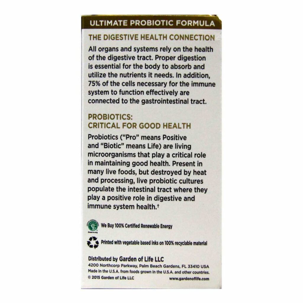 Garden of Life Primal Ultra Defense Probiótico - 60 Cápsulas Vegetarianas para Saúde Intestinal - Imagem 3