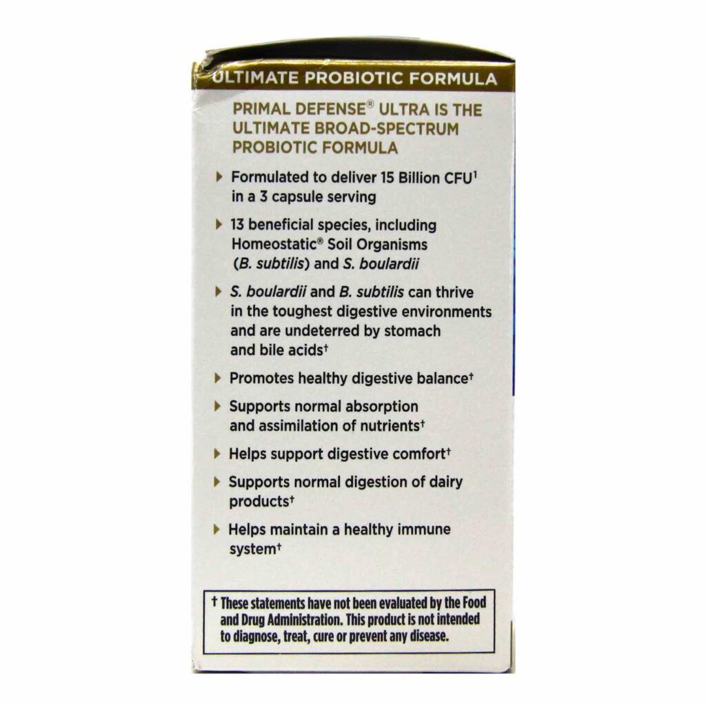 Garden of Life Primal Ultra Defense Probiótico - 60 Cápsulas Vegetarianas para Saúde Intestinal - Imagem 4