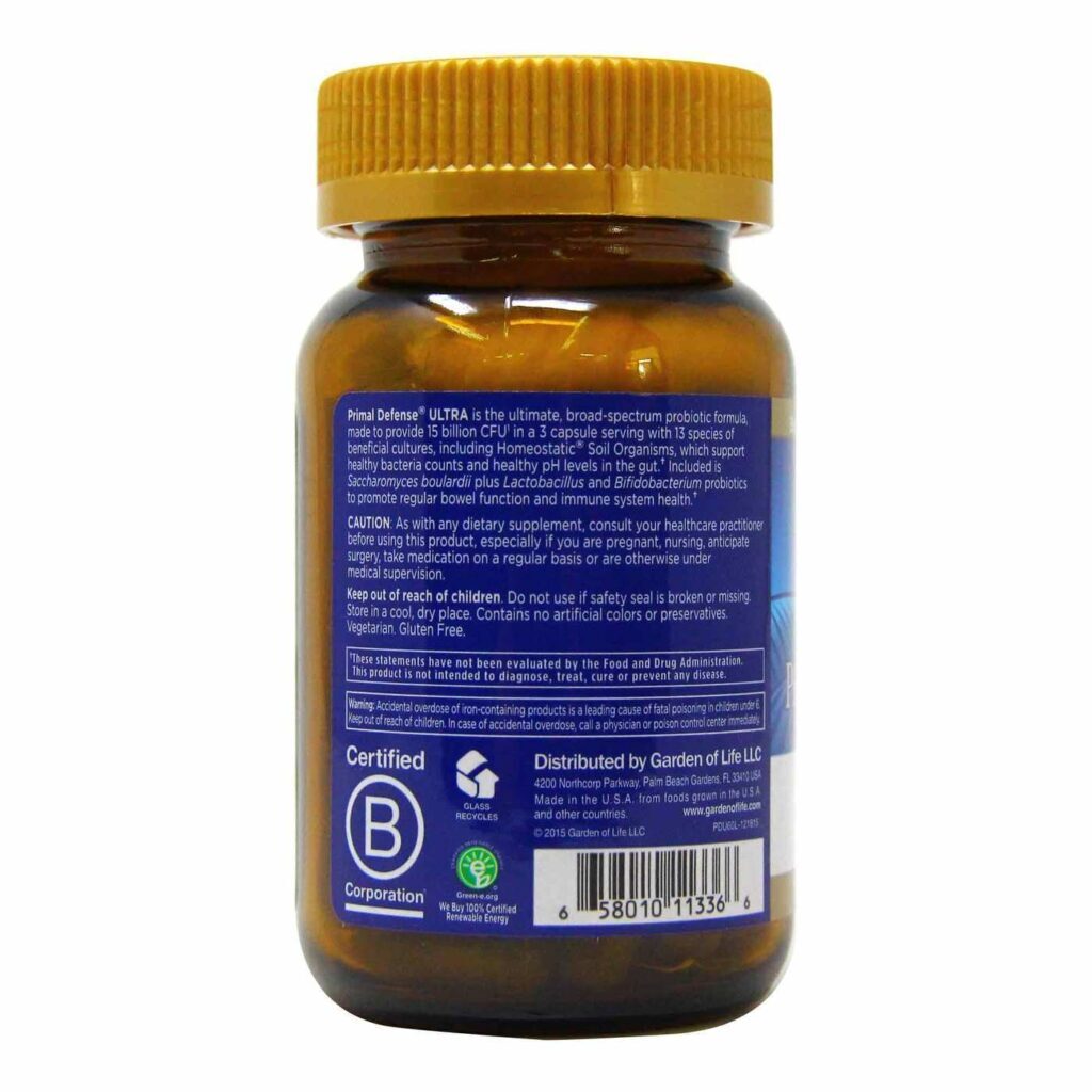 Garden of Life Primal Ultra Defense Probiótico - 60 Cápsulas Vegetarianas para Saúde Intestinal - Imagem 7