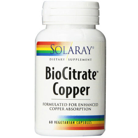 Solaray, BioCitrate™ Cobre 2mg - 60 Cápsulas Vegetarianas