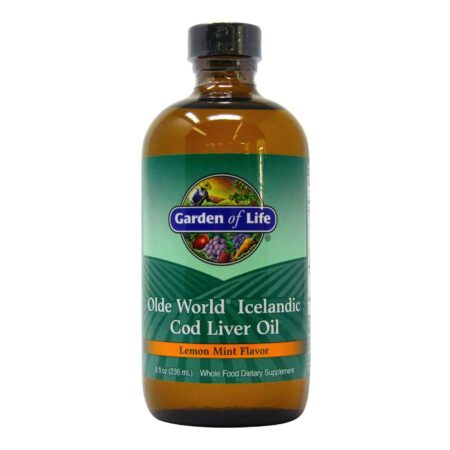 Garden of Life, Olde World® Óleo de Fígado de Bacalhau Islandês, Limão Mentolado - 236 ml