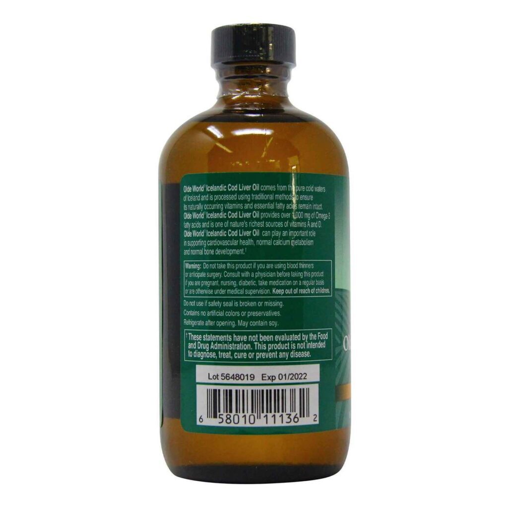 Garden of Life Olde World Óleo de Fígado de Bacalhau Islandês Limão Mentolado 236 ml - Saúde e Nutrição - Imagem 3