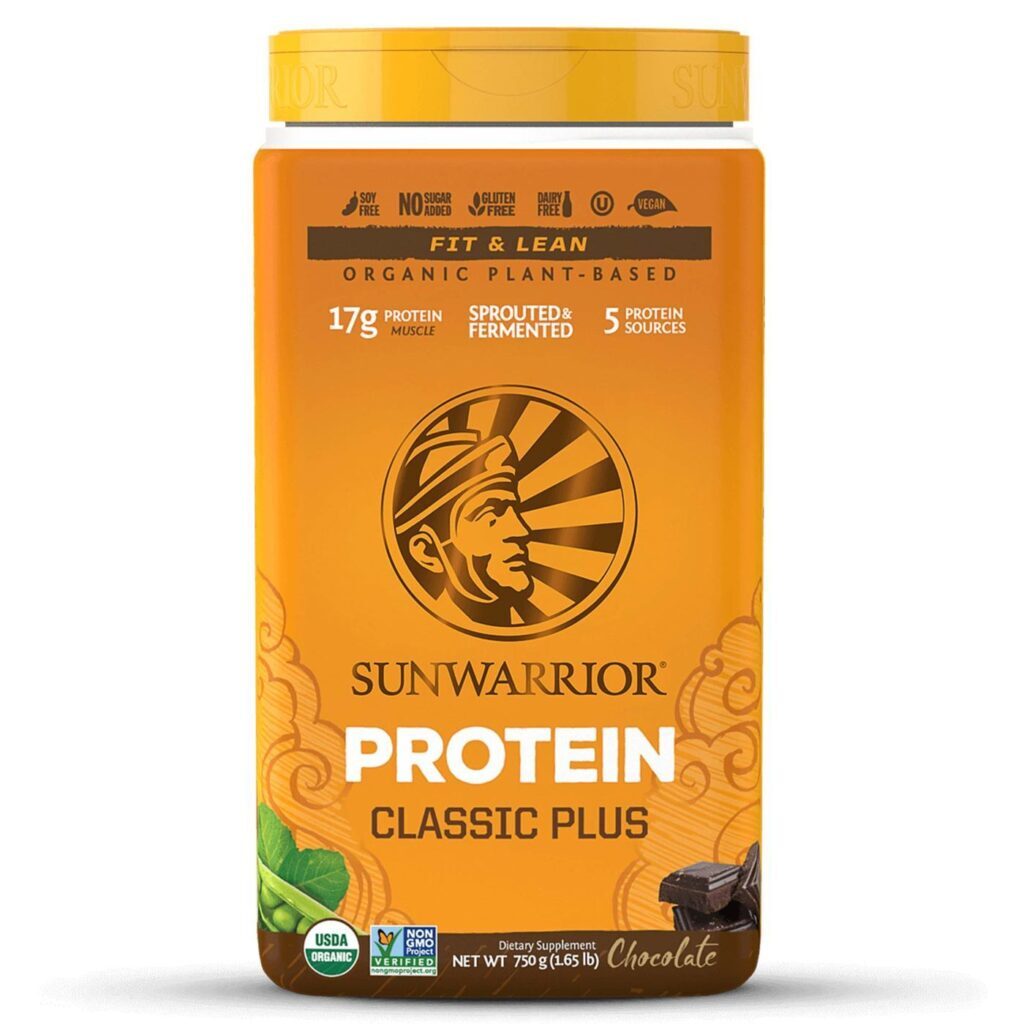 Sunwarrior Proteína Clássica Plus - Chocolate - 750g (1.65lb) - Whey Vegano Puro