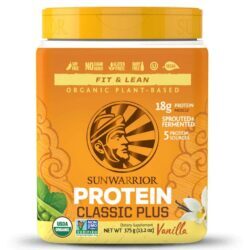 Sunwarrior Proteína Clássica Plus Baunilha 375g - Massa Muscular e Energia Pura