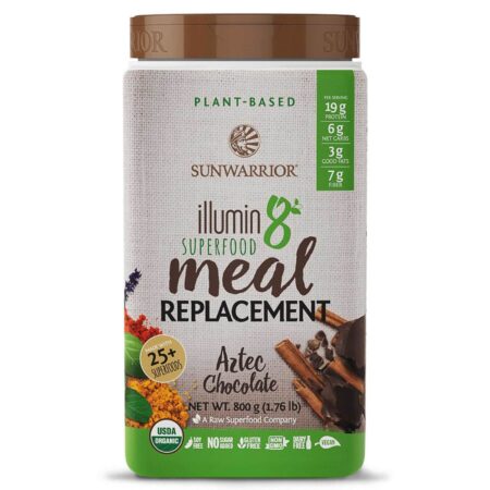 Sunwarrior, Illumin8 Substituto de Refeição - Chocolate Asteca - 800 g (1,76 lb)