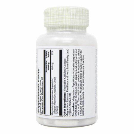 Solaray Asporotato de Magnésio 200mg - 120 Cápsulas: Energia e Bem-Estar Diário - Imagem 3