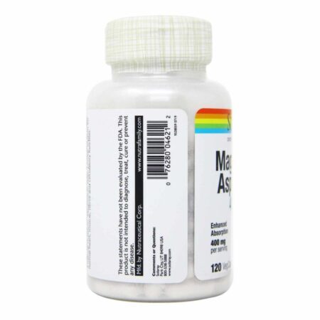 Solaray Asporotato de Magnésio 200mg - 120 Cápsulas: Energia e Bem-Estar Diário - Imagem 4