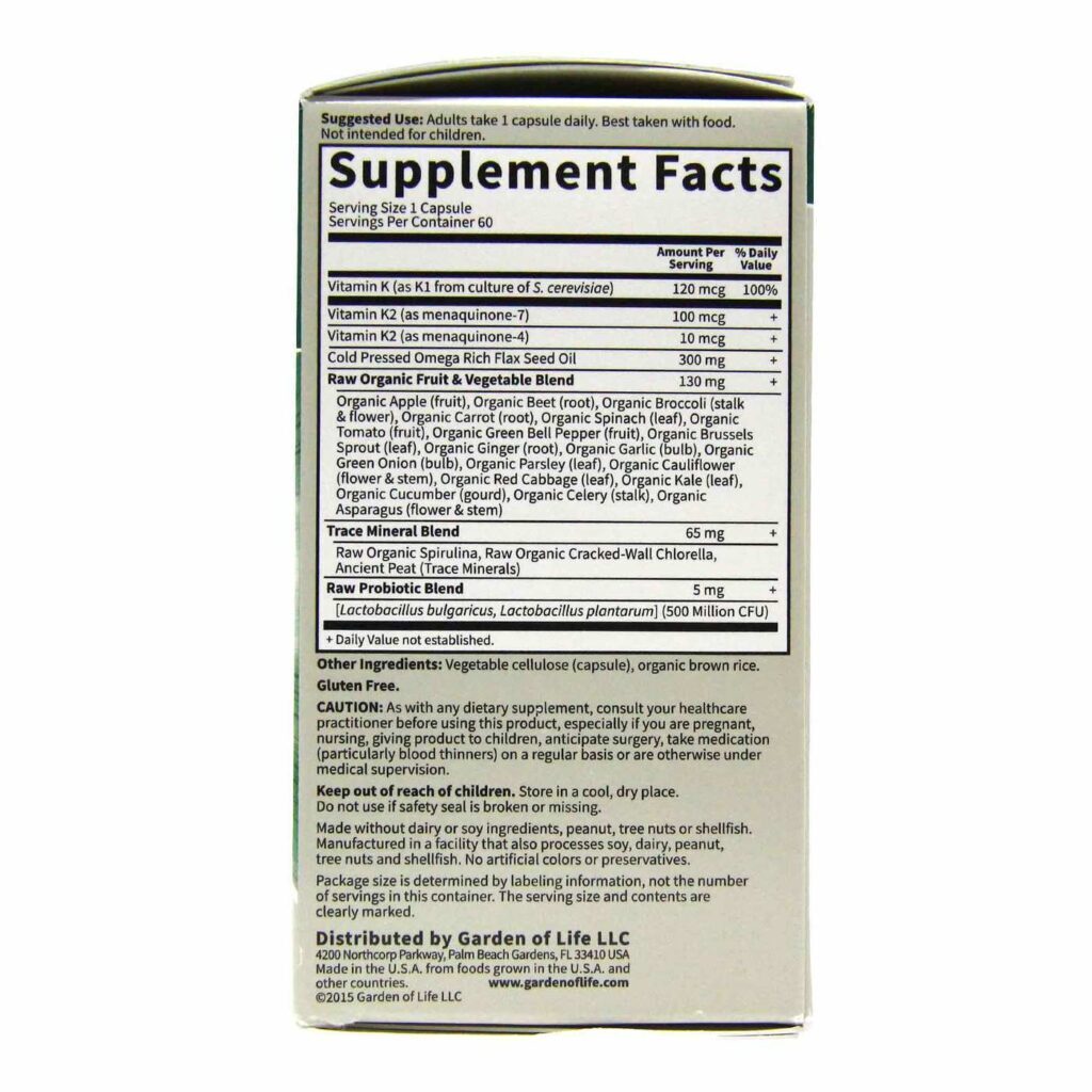 Garden of Life Alimento Perfeito Green Label 60 Cápsulas: Vitalidade e Nutrição Completa - Imagem 2