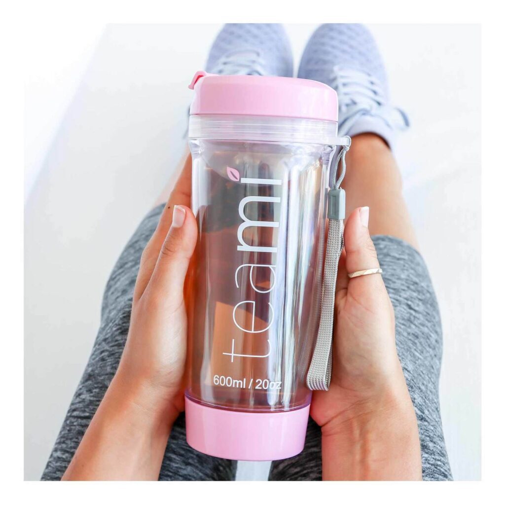 Garrafa de Chá Teami Rosa Bebê 600 ml: Hidratação Elegante e Prática no Brasil - Imagem 2