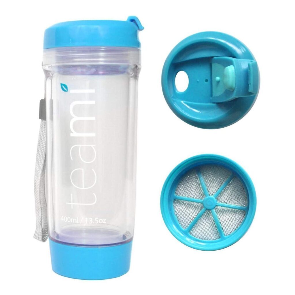 Garrafa de Chá Teami Azul 400 ml | Hidratação e Bem-Estar Diário