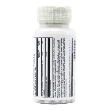 Solaray Zinco Asporotate™ 15 mg: Suporte Imunológico Essencial para Brasileiros - 100 Cápsulas - Imagem 3