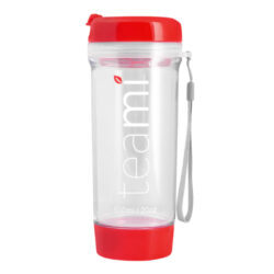 Garrafa de Chá Teami Vermelha 600 ml - Infusor Integrado para Bebidas Saudáveis