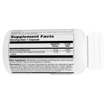 Solaray Bio Zinco 15 mg - 100 Cápsulas: Imunidade e Saúde Completa - Imagem 2