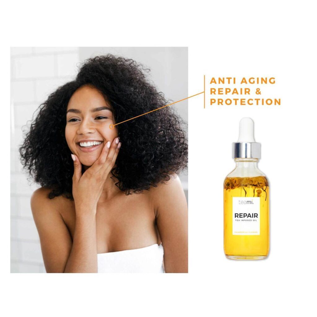 Teami Repair Óleo Reparador Facial Flor de Chá de Camomila 60 ml - Pele Revitalizada - Imagem 4