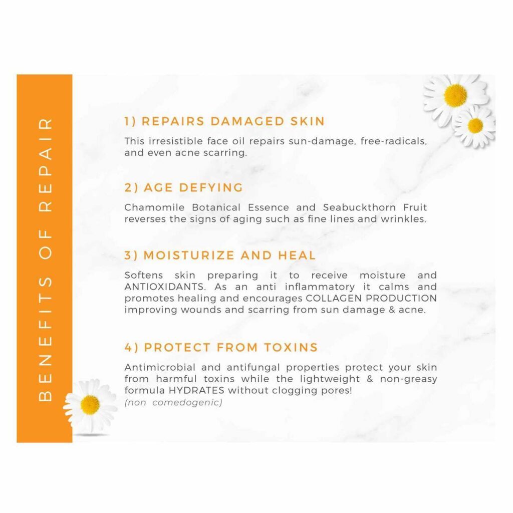Teami Repair Óleo Reparador Facial Flor de Chá de Camomila 60 ml - Pele Revitalizada - Imagem 5