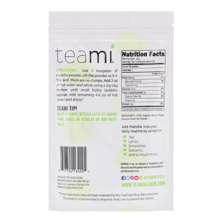 Teami, Pó Matcha Orgânico - 113 g (4 oz ) - Image 2