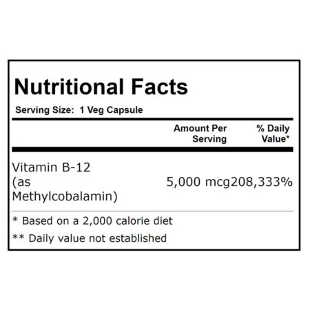 Now Foods, Metil B-12 5,000 mcg - 90 Cápsulas Vegetarianas - Image 2