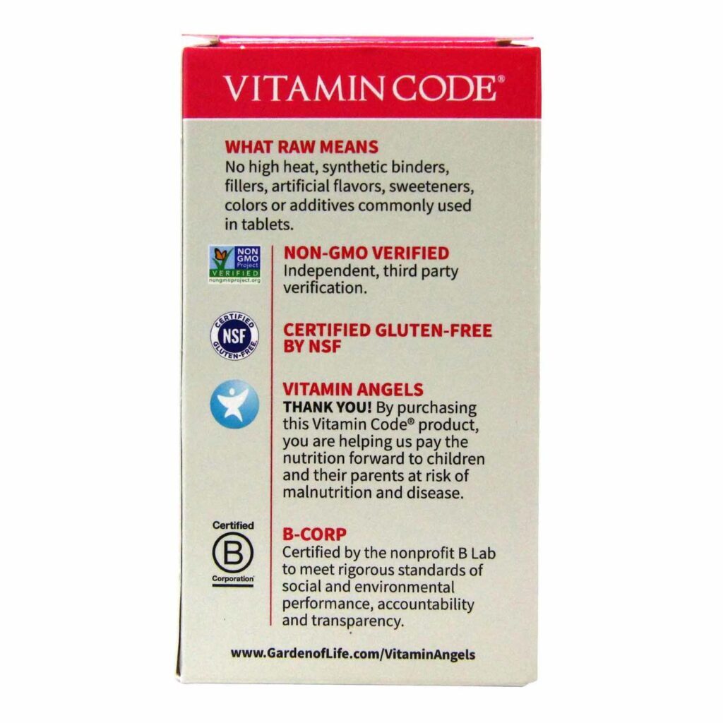 Garden of Life Vitamin Code RAW One Mulheres Multivitamínico Vegano 30 Cápsulas - Imagem 3