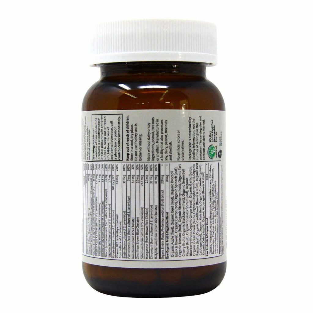 Garden of Life Vitamin Code RAW One Mulheres Multivitamínico Vegano 30 Cápsulas - Imagem 7
