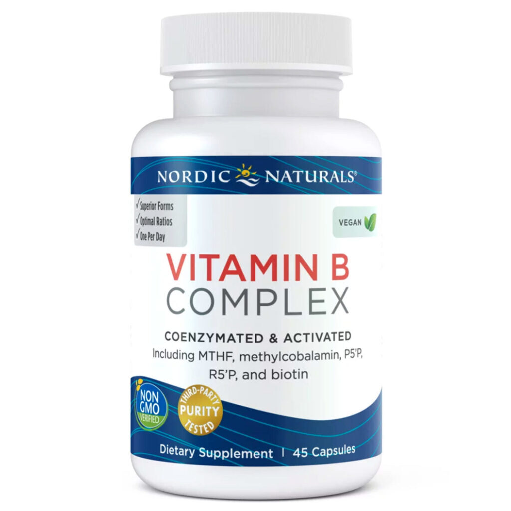 Nordic Naturals Complexo de Vitamina B 45 Cápsulas: Energia e Bem-Estar Essenciais