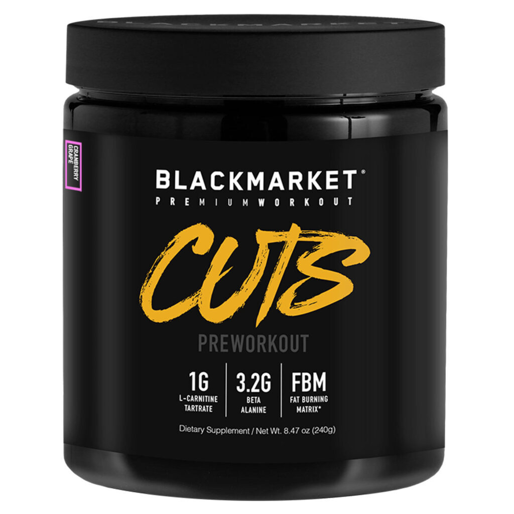 Blackmarket CORTES Pré-Treino Cranberry Grape - 30 Porções - Energia e Foco Máximo