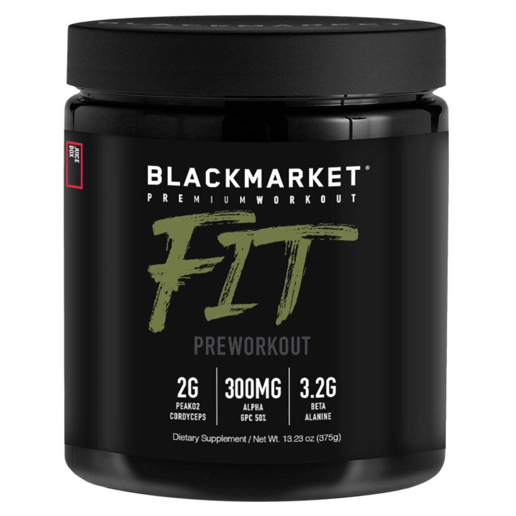 Blackmarket Fit Pre Workout Juice Box - Energia e Foco Intenso - 25 Porções
