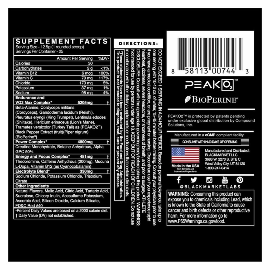 Blackmarket Fit Pre Workout Juice Box - Energia e Foco Intenso - 25 Porções - Imagem 2