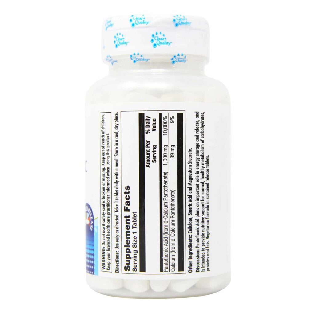 Kal Ácido Pantotênico 1.000 mg - 100 Tabletes: Energia e Bem-Estar no Brasil - Imagem 2