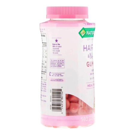 Nature's Bounty, Hair, Skin & Nails Gummies Vitaminas para Cabelo Pele e Unhas com Biotina, Morango - 140 Gomas - Image 4