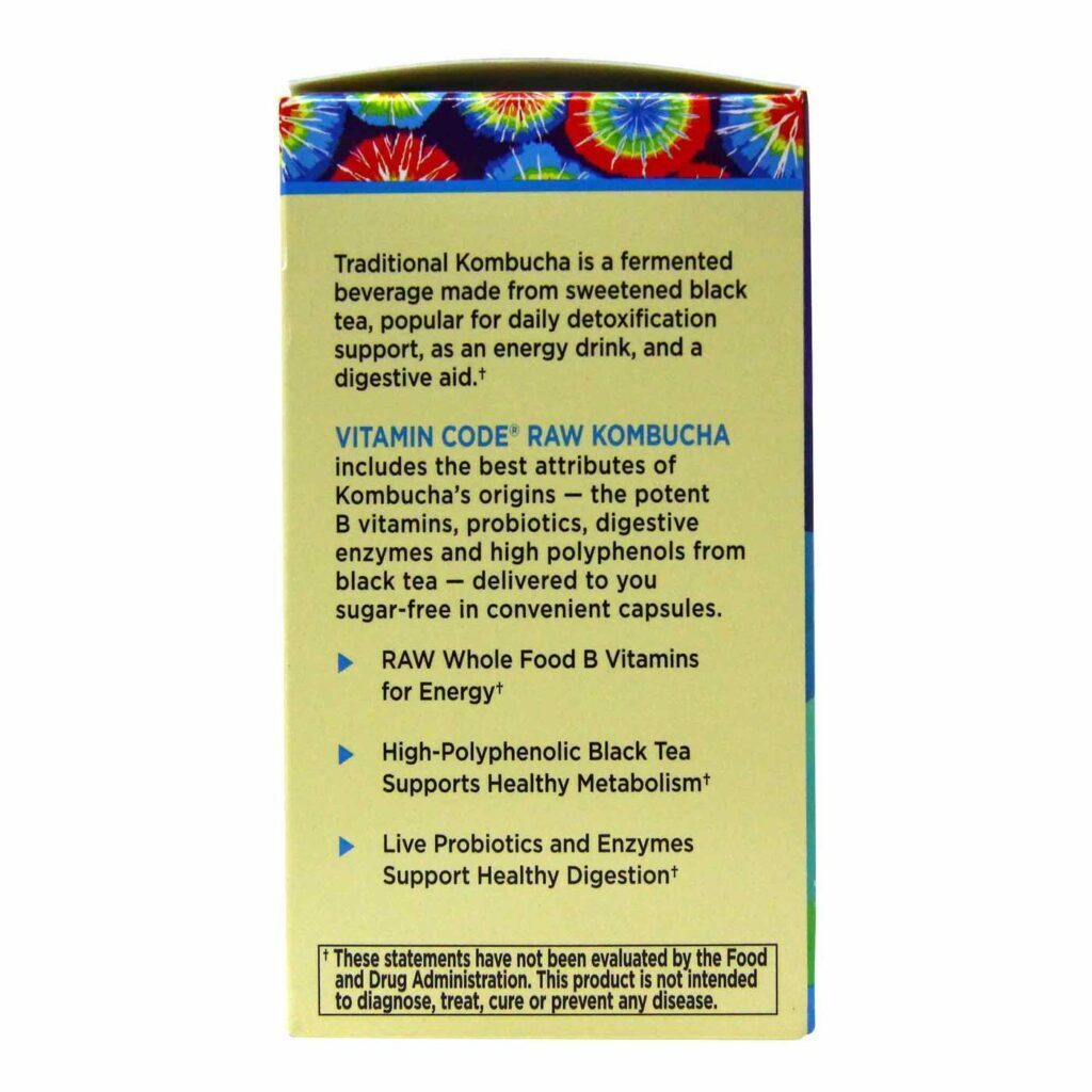 Garden of Life Vitamin Code Kombucha RAW - 60 Cápsulas para Saúde Intestinal - Imagem 4